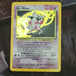Pokemon Mr. Mime Jungle Holo Rare 6/64 Wizards 1999 Basic 40 HP Card - Image 1