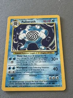 Pokemon TCG Base Set 2 Poliwrath 15/130 Holo Rare Vintage Card - Image 1
