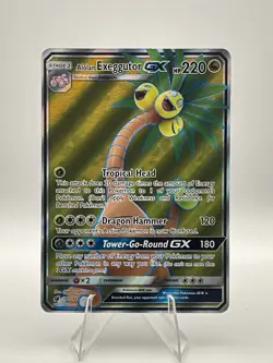 Alolan Exeggutor GX 107/111 Crimson Invasion Full Art Holo Pokemon TCG Card NM - Image 2