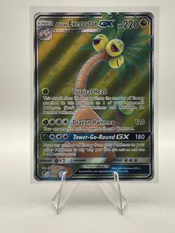 Alolan Exeggutor GX 107/111 Crimson Invasion Full Art Holo Pokemon TCG Card NM - Image 3