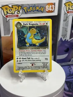 Pokemon TCG Dark Dragonite Holo Rare Card 5/110 WOTC - Image 1