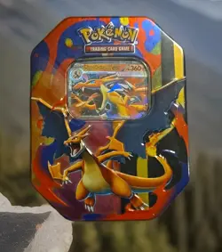 Pokemon Mega Charizard EX Tin Deck 2026 Foil Promo Card English in hand - Image 1