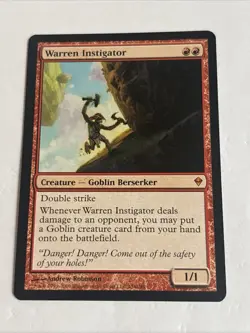 MTG Magic the Gathering Card LP - Warren Instigator - Image 1