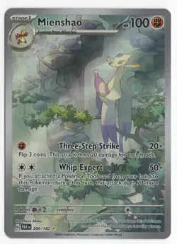 Pokemon TCG Mienshao Illustration Rare Card Paradox Rift 2023 200/182 NM - Image 1