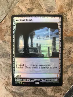 Foil Ancient Tomb - Zendikar Expeditions -Legacy = Alt Art - Read - Watch Video! - Image 1