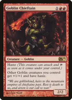 ~1x Goblin Chieftain x1 ~NM~ M11 Magic the Gathering MtG~ - Image 1
