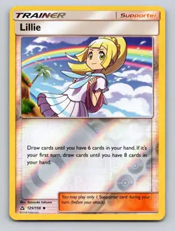 Lillie 125/156 Uncommon Ultra Prism Pokemon Reverse Holo NM - Image 1