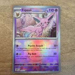 Pokemon TCG Prismatic Evolutions Espeon Masterball Reverse Foil No. 33/131 - Image 1