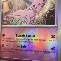 Pokemon TCG Prismatic Evolutions Espeon Masterball Reverse Foil No. 33/131 - Image 2