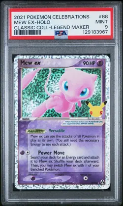 2021 POKEMON CELEBRATIONS CLASSIC COLL #88 MEW EX-HOLO PSA 9 - Image 1
