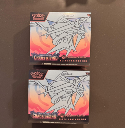 Chaos Rising Pokemon Center Exclusive ETB Elite Trainer Box (LOT OF 2 ETBs) - Image 1