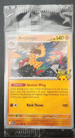 Pokemon Field Museum Archeops Fossil Promo Card - Sealed & In Hand! - Image 3