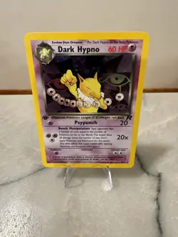 Dark Hypno 9/82 Holo Rare Team Rocket Pokemon 1st Edition Holo LP- - Image 3