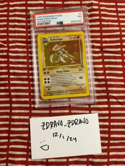 #9 Kabutops - Holo (1st Edition) | PSA 7 | 1999 Pokemon Fossil - Image 3