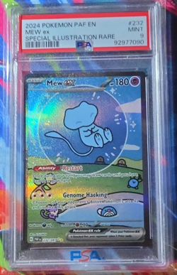 Pokemon TCG SV: Paldean Fates Mew ex 232/091 SIR Holo EN PSA 9 - Image 1