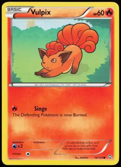 Vulpix 18/124 Common Dragons Exalted Pokemon Lightly Played - Image 1