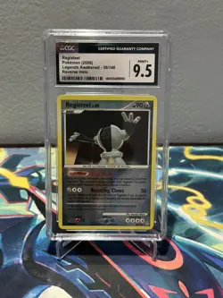 CGC 9.5 MINT+ 2008 Registeel Reverse Pokemon Diamond Pearl Legends Awakened 39 - Image 1