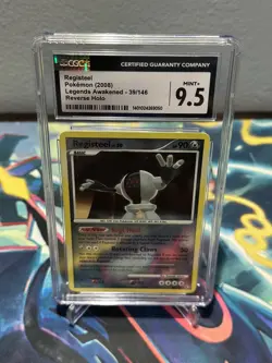 CGC 9.5 MINT+ 2008 Registeel Reverse Pokemon Diamond Pearl Legends Awakened 39 - Image 3