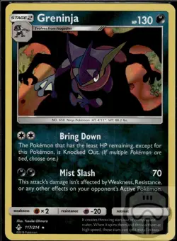 Greninja (Charizard Shadow) 117/214 Holo R Unbroken Bonds Pokemon Holo NM/M - Image 3