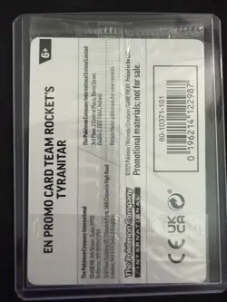 Pokemon TCG Pokemon Center Stamped Team Rockets Tyranitar Promo 096/182 Sealed - Image 2