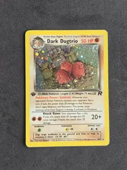 Pokemon TCG Team Rocket 1st Edition Holo 6/82 Dark Dugtrio (READ DESCRIPTION) - Image 2