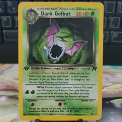Pokemon Dark Golbat 1st Edition Holo Rare Team Rocket 7/82 LP - Image 1