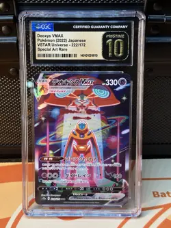 CGC Pristine 10 Deoxys VMAX 222/172 S12a VSTAR Universe JP SAR Holo 2022 - Image 1