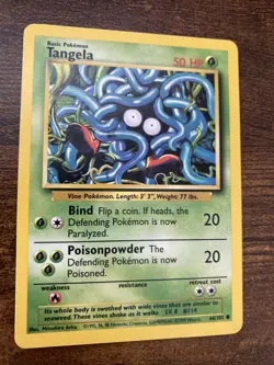 Pokemon TCG Tangela Base Set 66/102 Regular Unlimited Common - Image 3