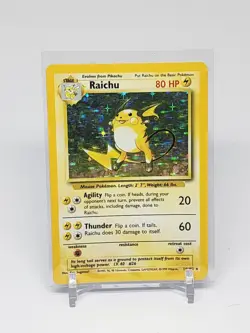 Pokemon TCG Raichu Base Set 14/102 Holo Unlimited Holo Rare - Image 1