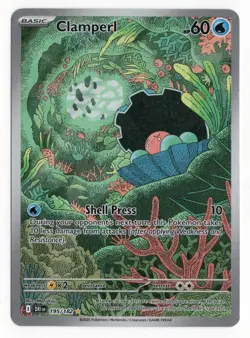 2025 Pokemon SV Destined Rivals Clamperl #195/182 - Image 1