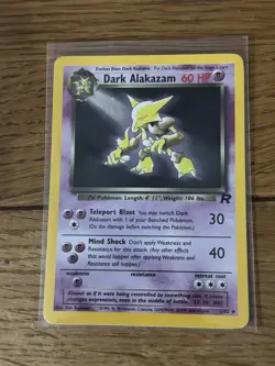 Pokemon TCG Dark Alakazam 1/82 Unlimited Holo Rare Team Rocket 1999 Holographic - Image 2