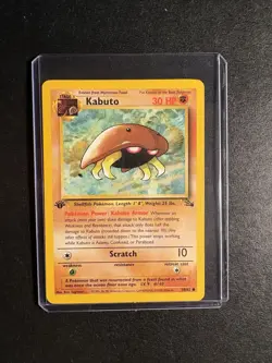 Pokemon Kabuto 50/62 Fossil 1st Edition Common Stage 1 30 HP 10 Attack 1999 - Image 1