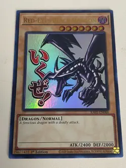 Yugioh Red-Eyes Black Dragon x 3 - 1st Edition Ultra Rare Stamped LP - Free Holo - Image 4