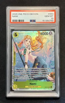 NAMI 2026 ONE PIECE EB03-O53 EXTRA BOOSTER - ONE PIECE HEROINES ED - #053 PSA 10 - Image 1