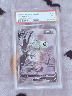 PSA 9 - Celebi V 245/264 Pokemon TCG Sword & Shield Fusion Strike Alternate Art - Image 3