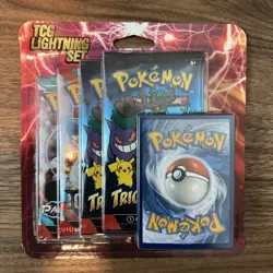 Pokemon TCG Lightning Set 4 Packs + 1 Bonus Card! Brand New/Sealed! - Image 1