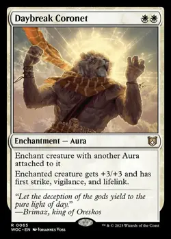 Daybreak Coronet Light Play, English Magic the Gathering MTG Commander: Wilds of - Image 1