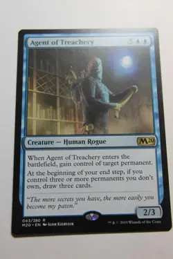 MTG Agent of Treachery x1- -Core Set 2020-Lightly Played - Image 1