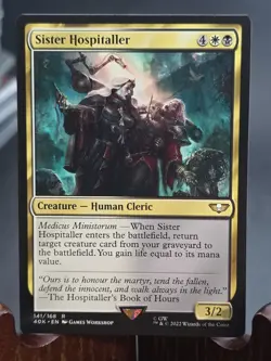 Sister Hospitaller Universes Beyond: Warhammer 40000 MTG Regular Near Mint - Image 1