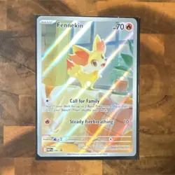 Pokemon TCG Fennekin Holo Card 080 Basic 2026 English Fire Type - Image 1