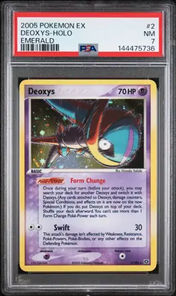 2005 POKEMON EX EMERALD #2 DEOXYS-HOLO PSA 7 - Image 1