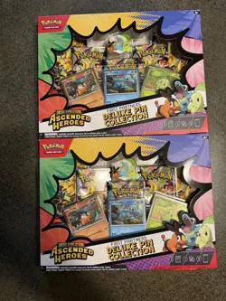 Pokemon TCG Ascended Heroes First Partners Deluxe Pin Collection Sealed Lot Of 2 - Image 1