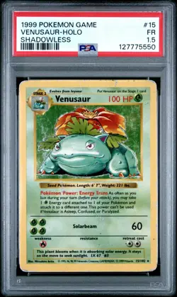 PSA 1.5 FR Shadowless Venusaur Holo 15/102 Base Set Pokemon - Image 1