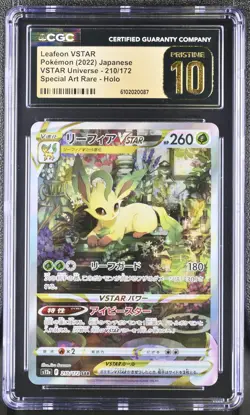 Leafeon Vstar 210/172 Special Art Rare Holo Pokemon Japanese CGC 10 Pristine - Image 1