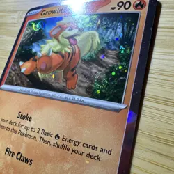 Pokemon - Growlithe SVP 024 Cosmos Holo With Double 2 SWIRL Promo - Image 1