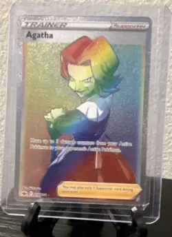 Pokemon TCG Agatha Trainer 210/198 Chilling Reign Secret Rare Full Art Holo - Image 1