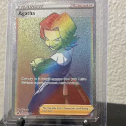 Pokemon TCG Agatha Trainer 210/198 Chilling Reign Secret Rare Full Art Holo - Image 2