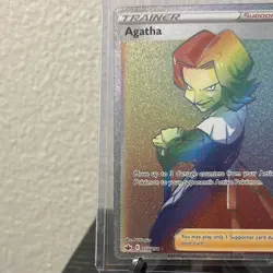Pokemon TCG Agatha Trainer 210/198 Chilling Reign Secret Rare Full Art Holo - Image 3