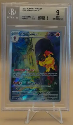 Armarouge (418) 2023 Pokemon English Illustration Rare BGS 9 Scarlet & Violet - Image 1