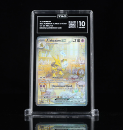 ALAKAZAM EX 201/165 Special Illustration Rare POKEMON 151 SV Tag Gem Mint 10 - Image 1